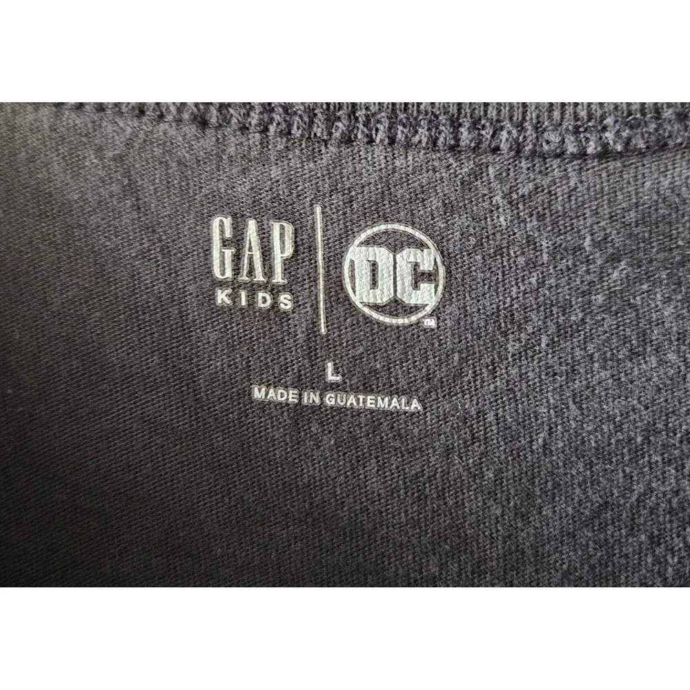 Gap Kids DC‎ Batman Long Sleeve Shirt Size L Boys Graphic Tee Black